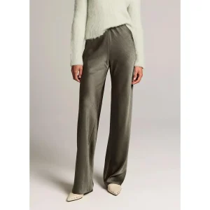 Colette Fluid Satin Bias Pant Dusty Olive