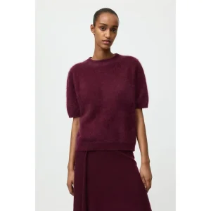 Brushed Short Sleeve Bordeaux