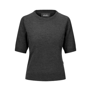 Emmy Merino Top Dark Grey Melange