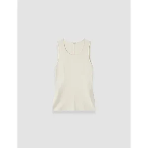 Rana Silk Stretch Tank Ivory