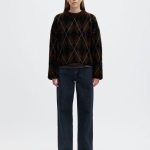 SLWLULU BRUSHED ARGYLE KNIT
