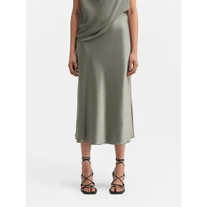 Hana Satin Skirt Light Military